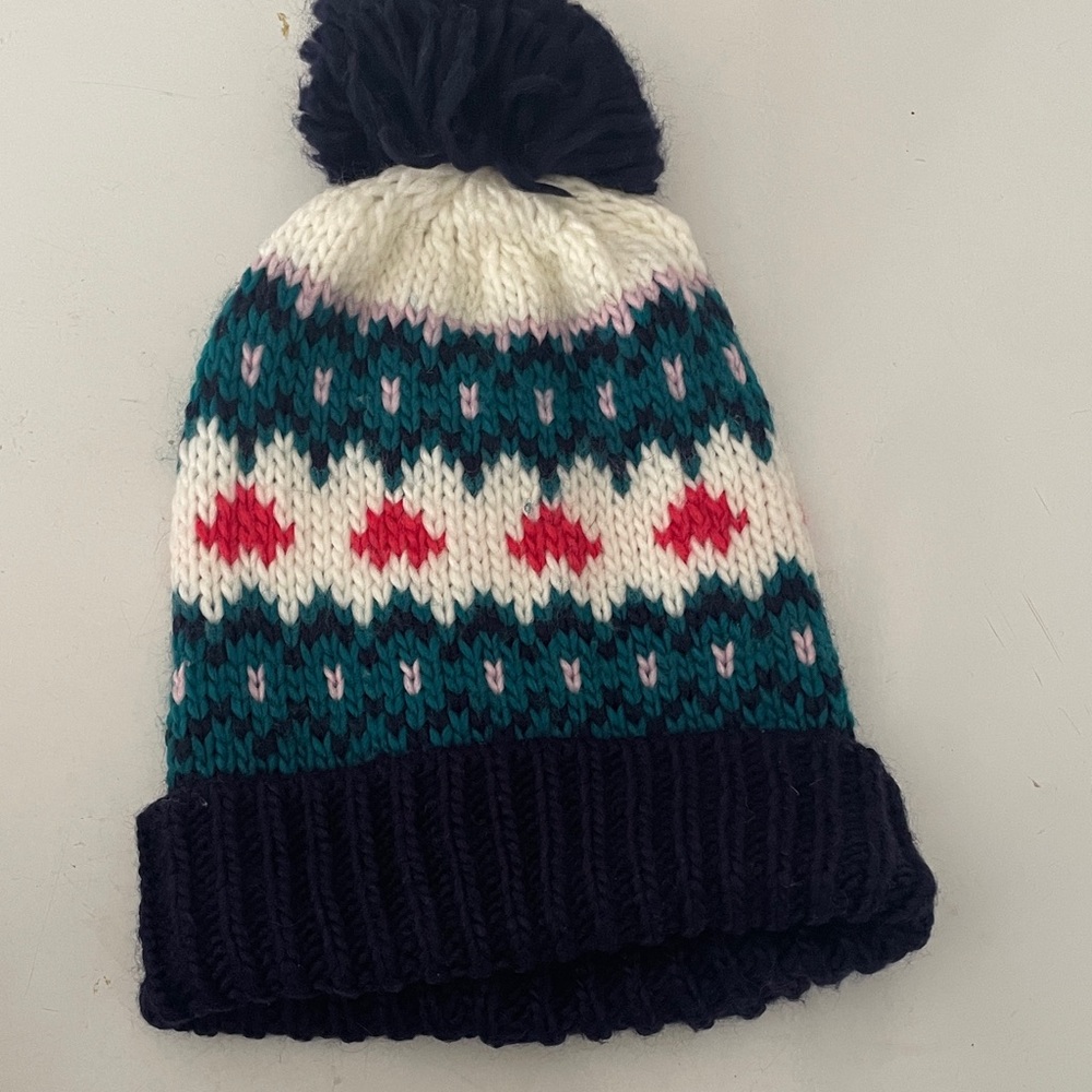 Cotton On Kids Knit Beanie - Navy, White, Red